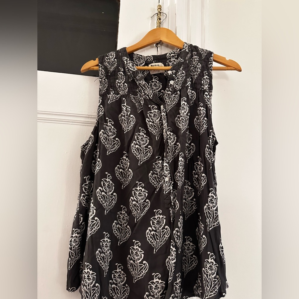 Anthropologie/ Holding Horses Paisley Knit Tank